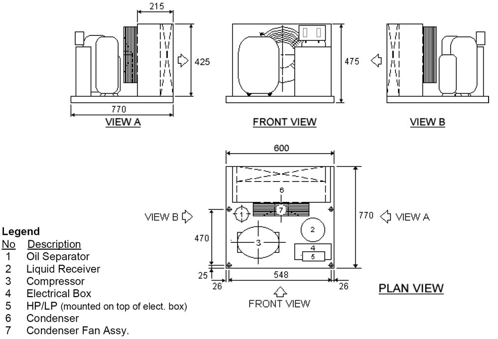 Enthalpy Hermetic Cond Unit- 1Ø 1.3HP - Airefrig